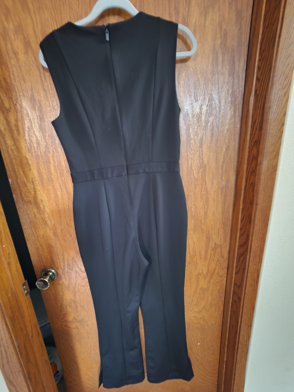 Calvin Klein Black Sleeveless Wide-Leg Jumpsuit - Picture 3 of 3